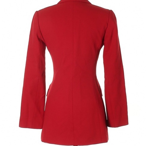 BCBGMAXAZRIA Size 0 Blazer Red BCBG Classic button up jacket like new - Picture 3 of 5